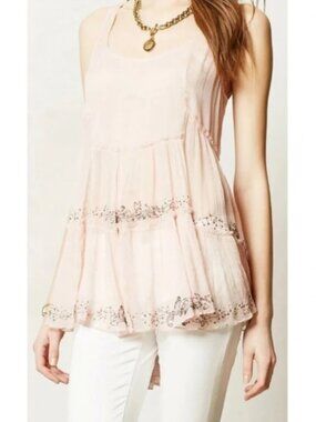 Anthropologie Vanessa Virginia Camilla Cami Beaded Top